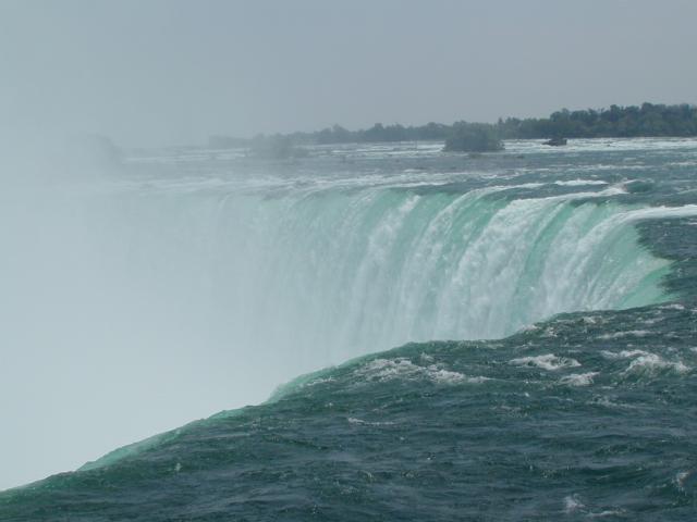 Water going over the edge