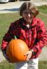Julia with our perfect pumpkin